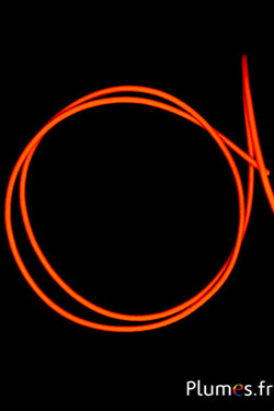 Lacet en cuir - épaisseur 3 mm - orange
